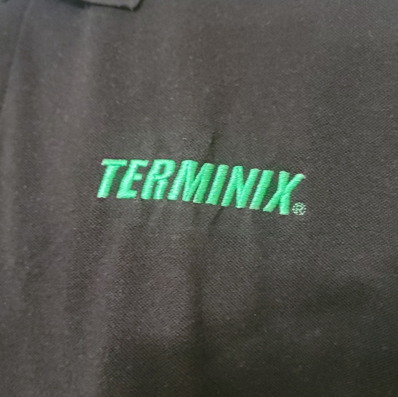 Terminx Employee Uniform Black Polo Shirt Spell Out Logo Men’s Size XXL - Picture 6 of 7